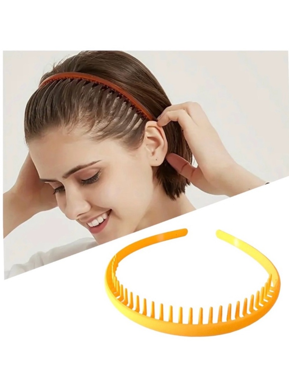🔴 5 for $10 ONE Yellow Toothed Headband Non Slip Hair Accessory